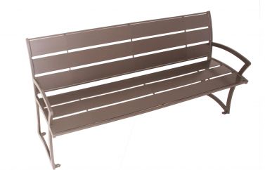 Madison Bench with Back - Powder Coated Steel