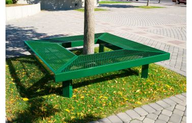 Geometric Mall Bench