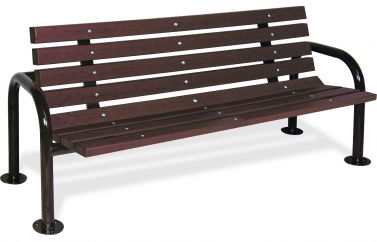 Double-Post Contour Park Bench