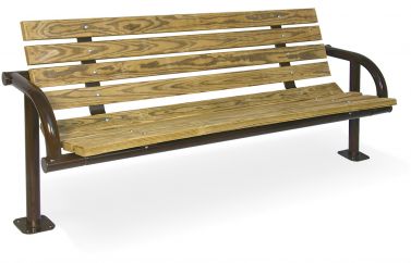 Single-Post Contour Park Bench