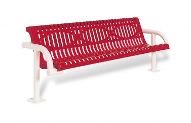 Contour Cantilevered Bench with Back