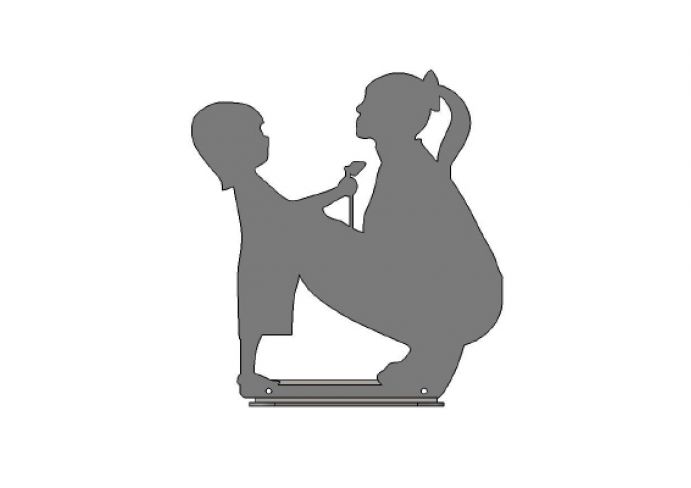 Child And Mom Silhouette