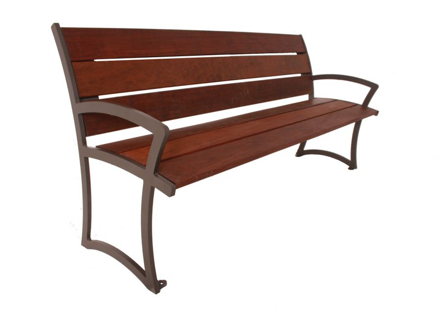 Madison Bench with Back - Ipe Wood