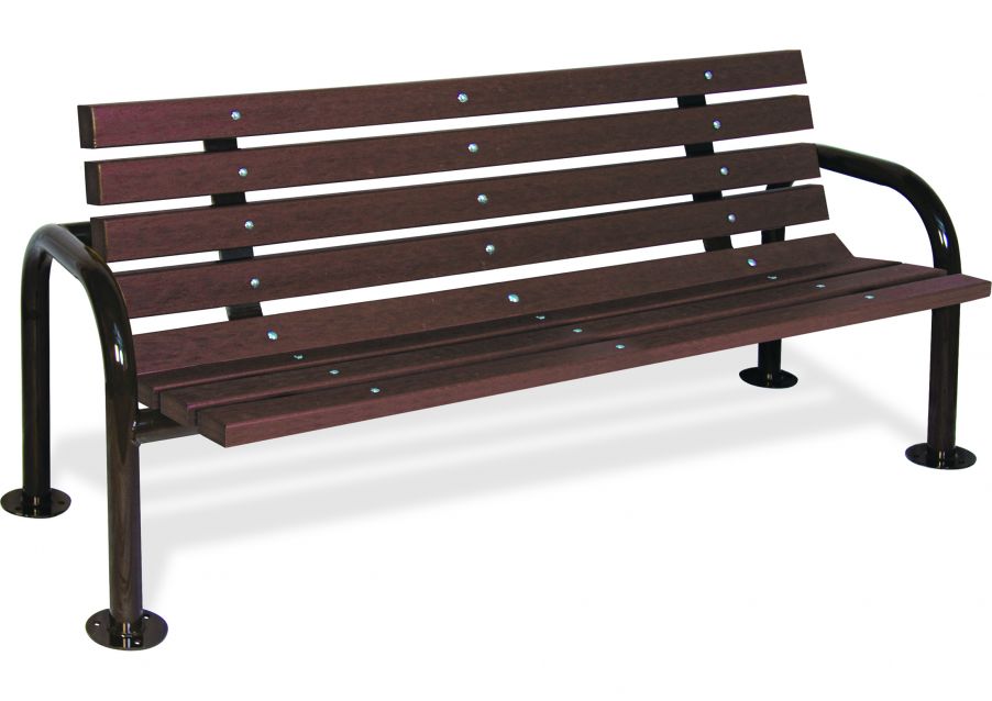 Double-Post Contour Park Bench