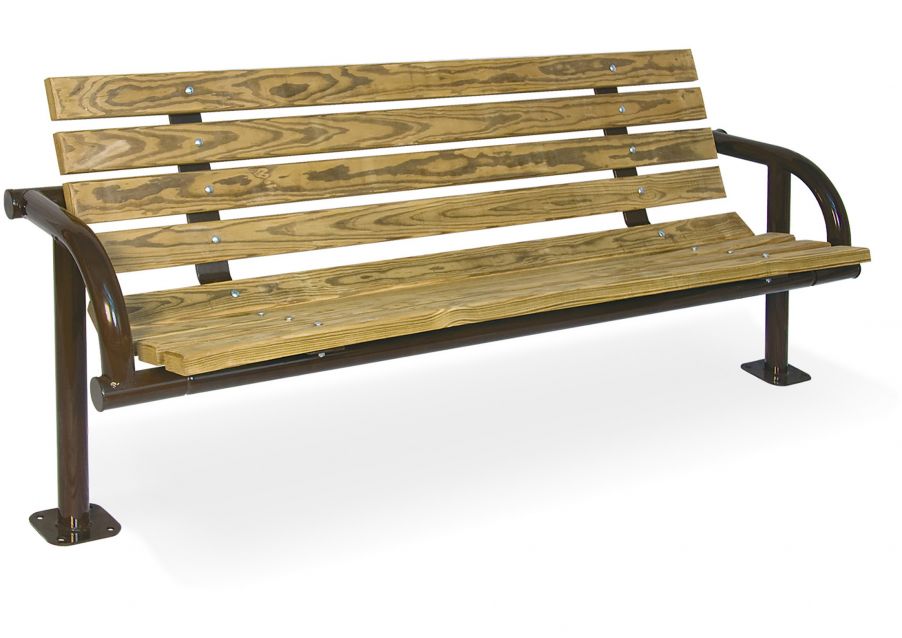 Single-Post Contour Park Bench