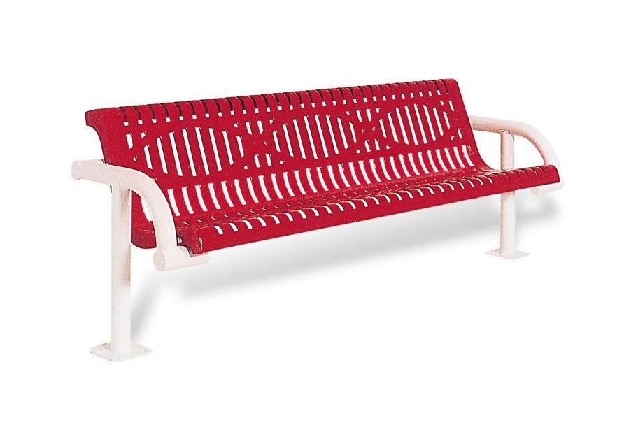Contour Cantilevered Bench with Back