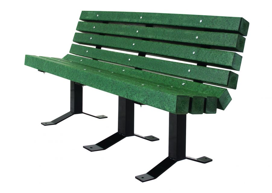 Recycled Bench with Back