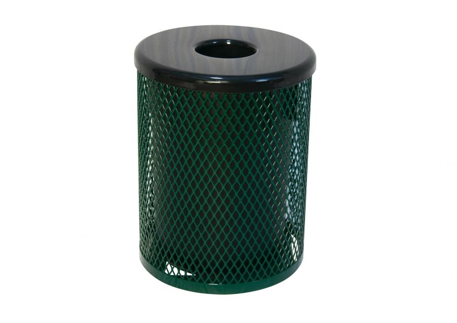 Metal Trash Receptacle