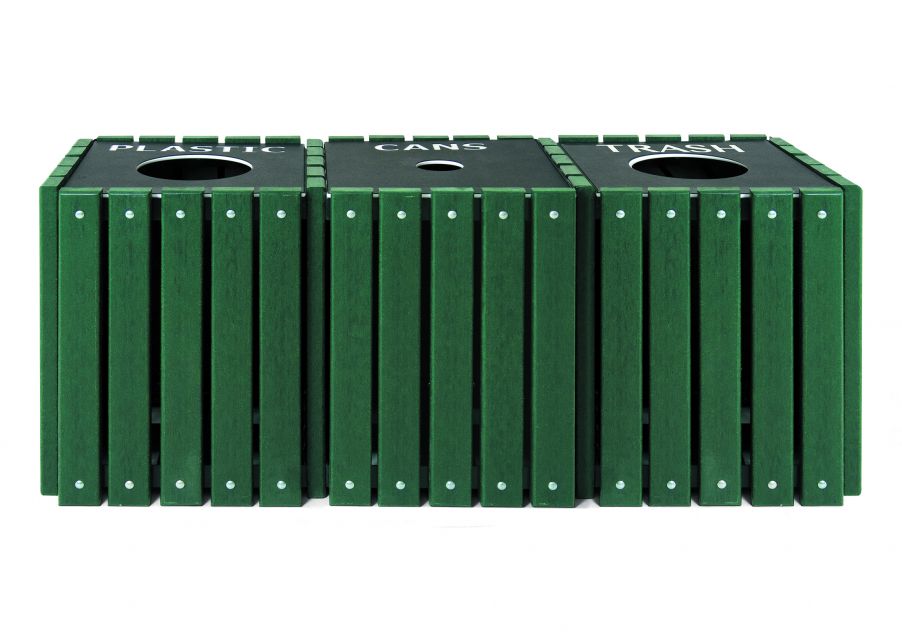 Recycling Triple Receptacle